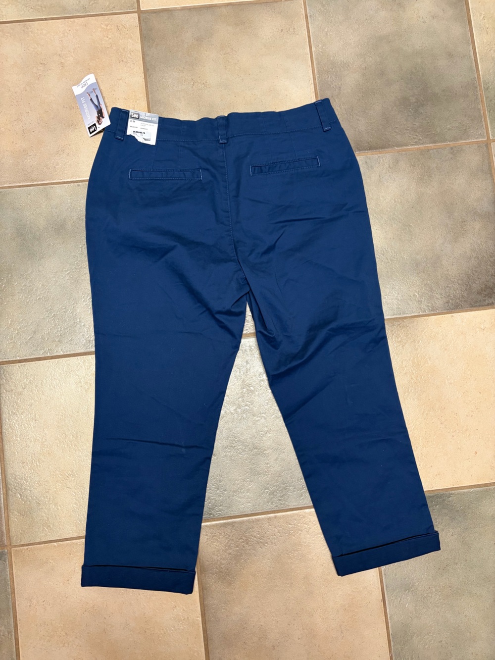 NWT Lee Women's Blue Cropped Ankle Pants - Picture 9 of 10